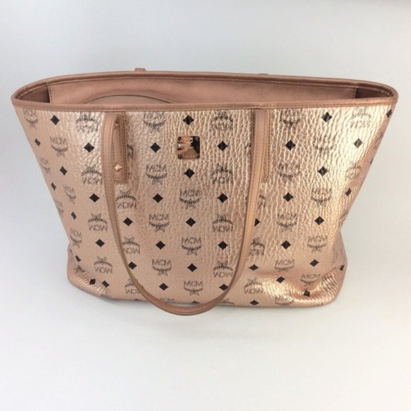 mcm rose gold tote